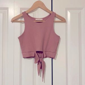 ILLA ILLA Crop Tank with Tie Front Detail